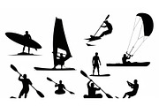 Water Ski Silhouette Vector Bundle, an Illustration by Designs_River (Thumbnail 25 of 51)