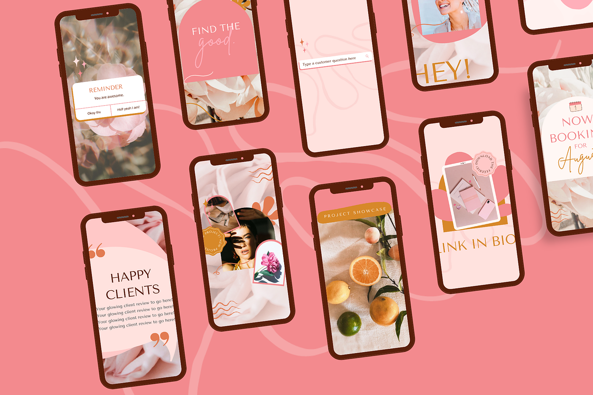 Boho Canva Instagram Story Templates, a Social Media Template by Kurly Creative (Photo 7 of 11)