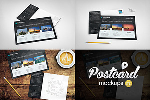 Postcard Mockups Pack #2
