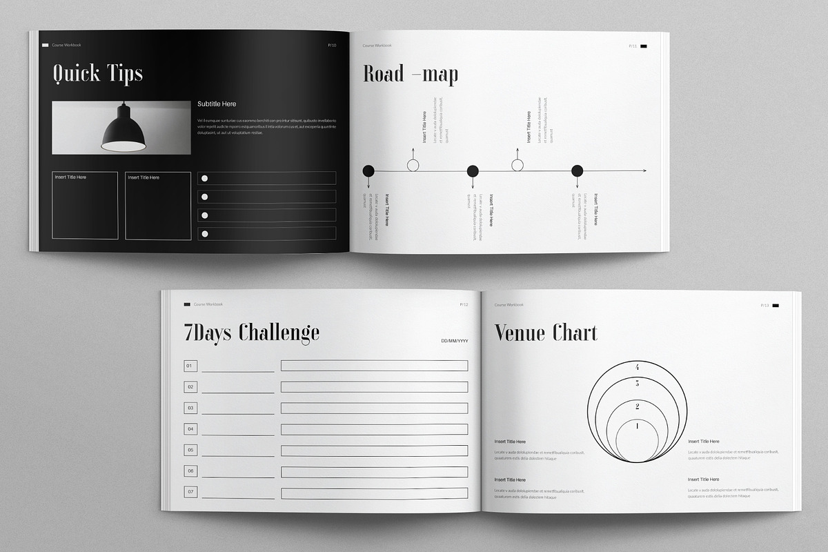 Course Workbook Template Landscape, a Brochure Template by E-Type (Photo 5 of 7)