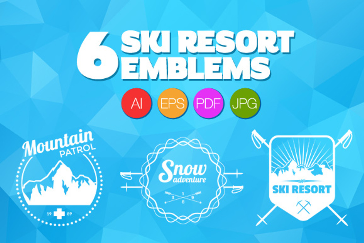Ski Resort Emblems, an Illustration by Albert Does Stuff (Photo 1 of 2)