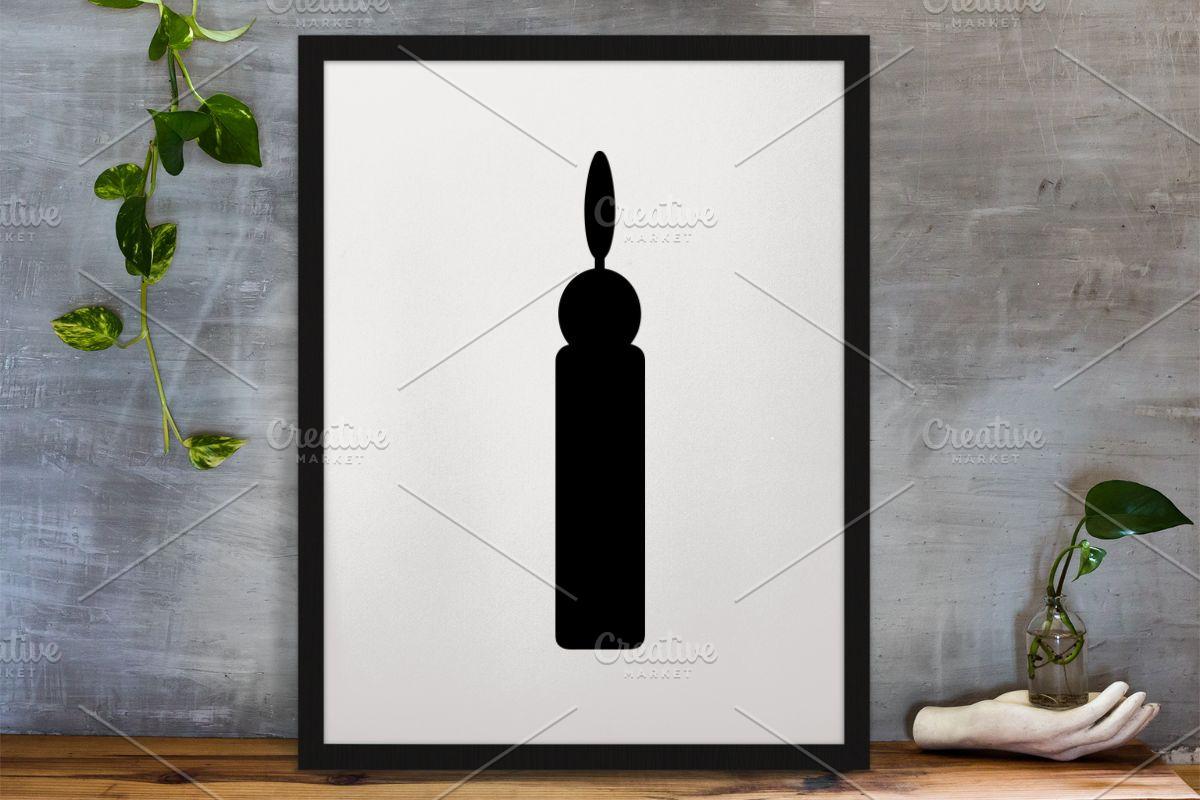 Candle Silhouette SVG, a Decorative Illustration by newminddesign (Photo 3 of 3)