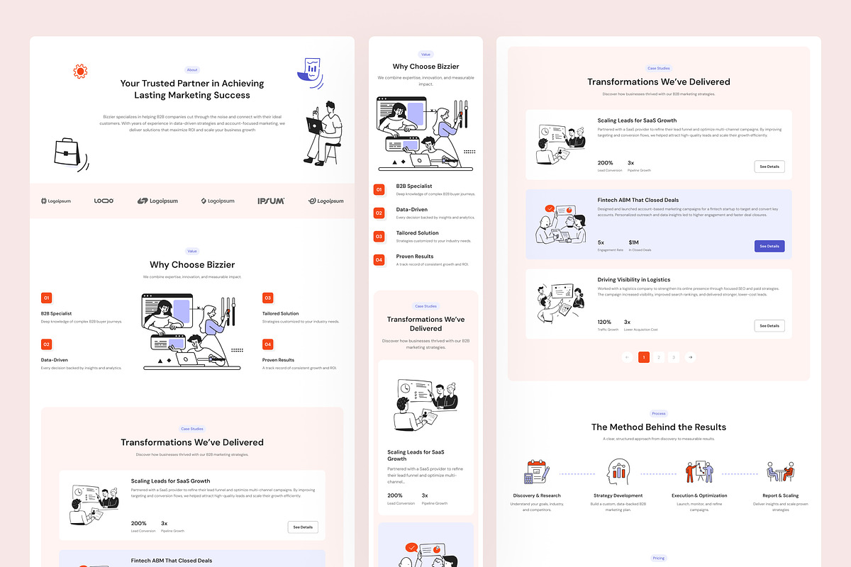 Marketing Agency Website UI Figma, an UI Kit Template by peterdraw (Photo 2 of 7)