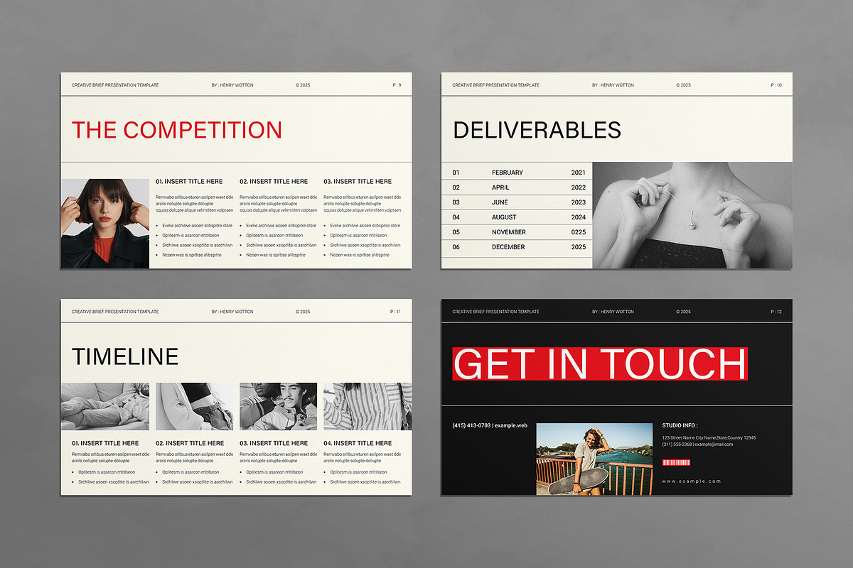 Creative Brief Presentation Template, a Presentation Template by E-Type (Photo 4 of 4)