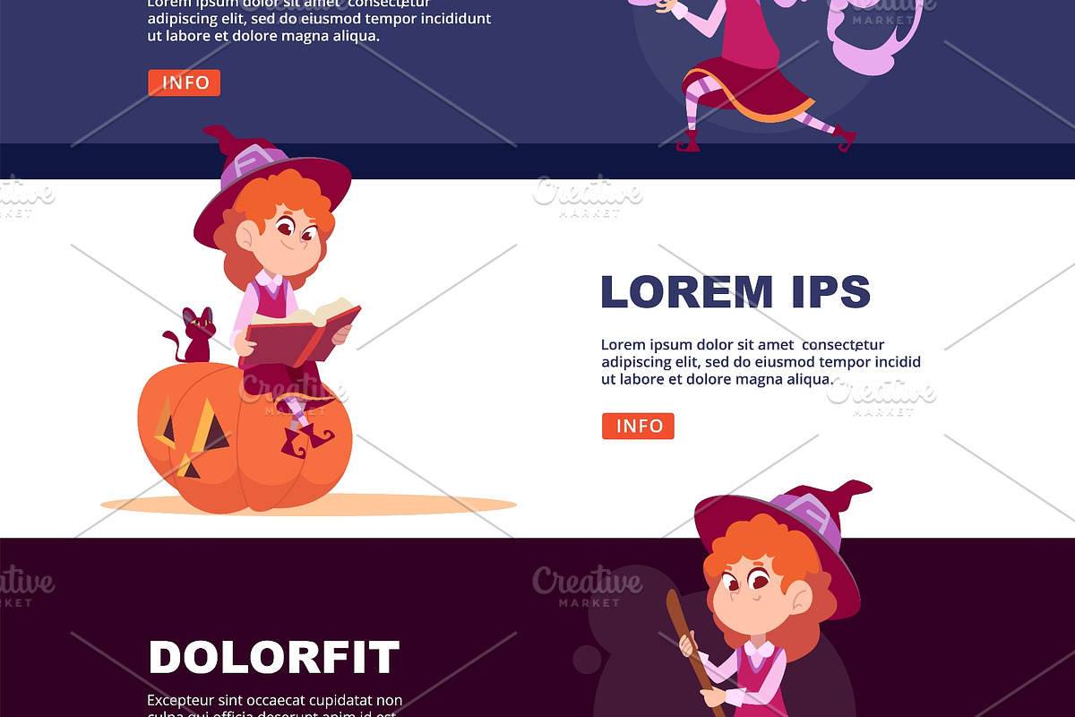 Little witch cartoon character with, an Object Illustration by Onyx (Photo 2 of 3)