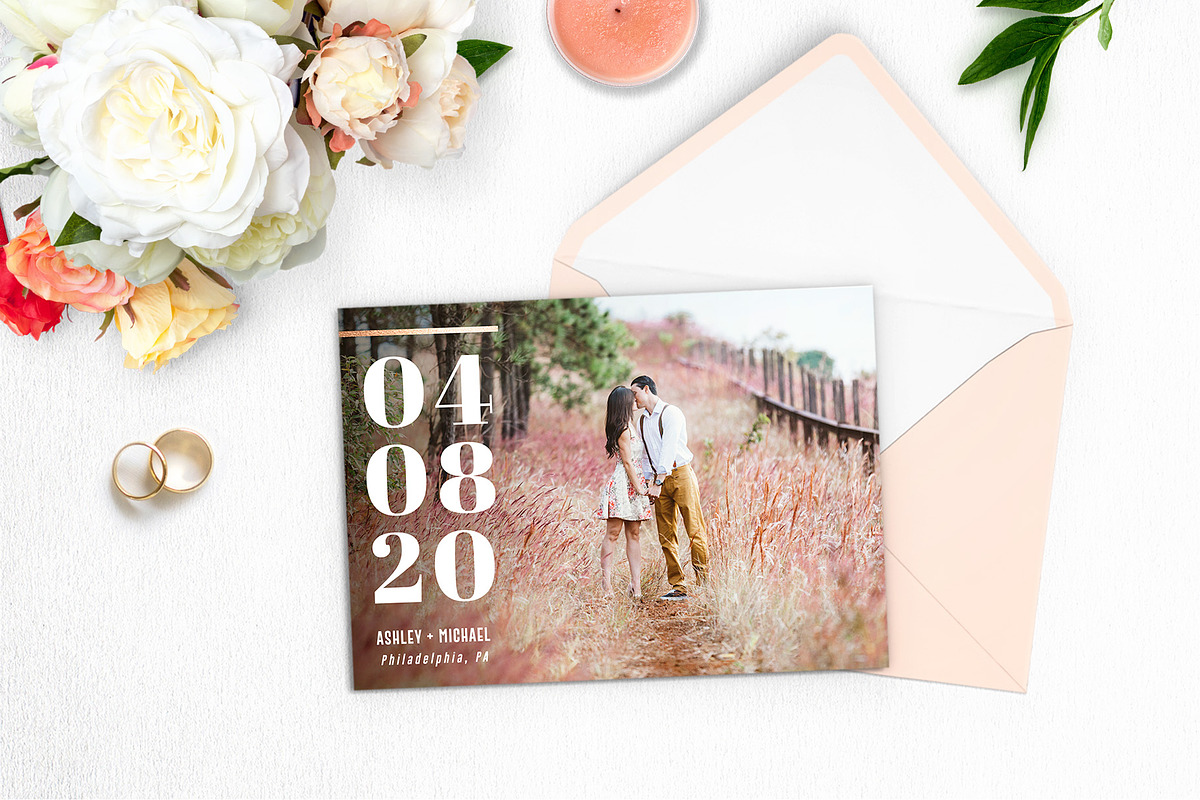 Save The Date Photo Card | 002, an Invitation Template by Nifty Template Studio (Photo 2 of 5)