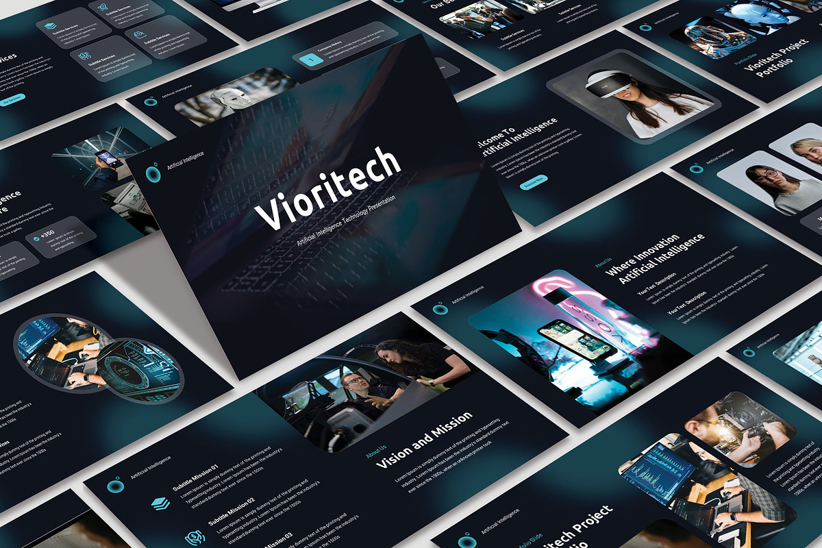 Vioritech Presentation Template, a Presentation Template by TypeMakers (Photo 1 of 5)