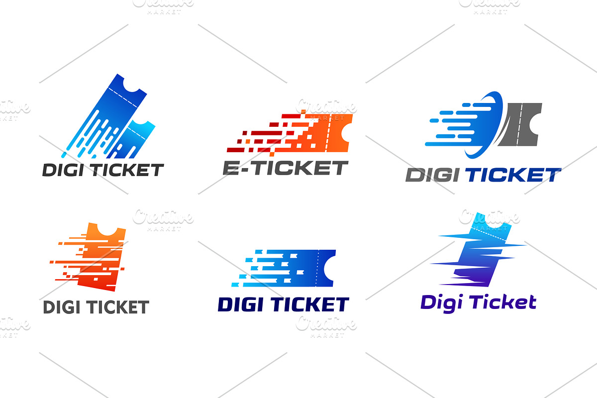 Digital e tickets, online, an Object Illustration by Vector Tradition