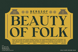 Bergsof Elegant Classic Font