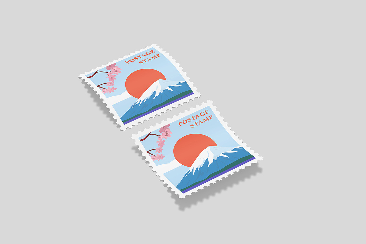 Square Postage Stamp Mockup Bundles, a Flyer Template by Graphic Aesthetic (Photo 16 of 24)