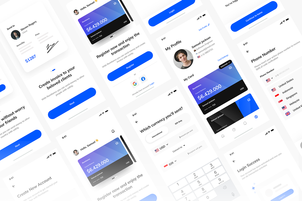 Remittance App UI Kit