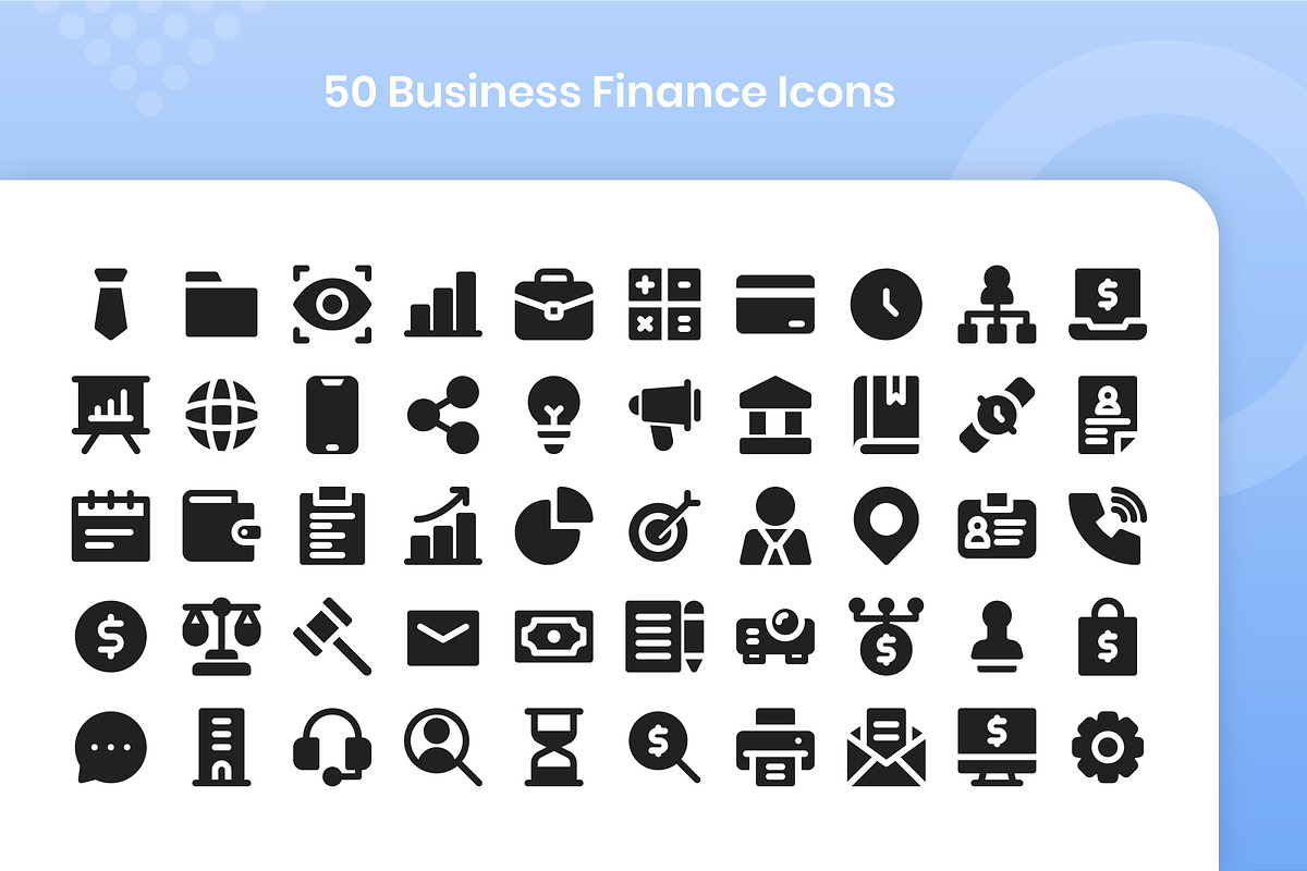 50 Business Finance - Glyph, a Solid Icon by Kmg Design (Photo 2 of 2)