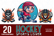 Retro Vintage Hockey Player PNG, a Graphic by Sofia's Fashion (Thumbnail 2 of 3)