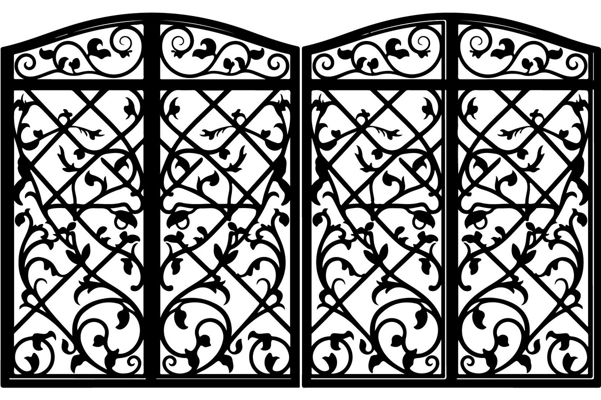 Decorative Iron Grill Scroll Panel, an Object Graphic by Creativeshirt (Photo 4 of 18)