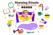 10 Daily Morning Ritual Illustration, a Person Illustration by denayunebgt (Thumbnail 1 of 4)