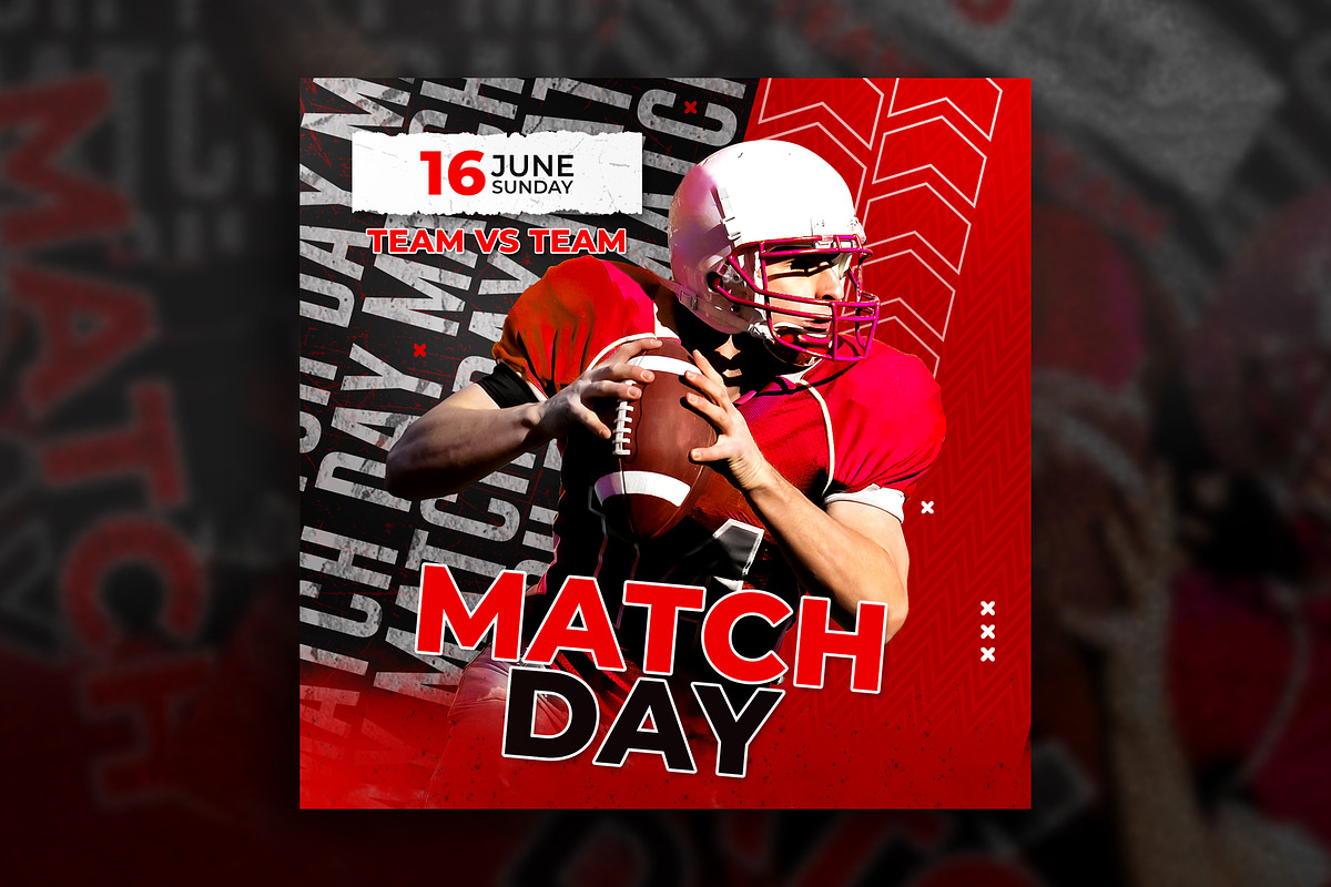 Match day social media flyers, a Social Media Template by Tanmoy Topu (Photo 5 of 11)