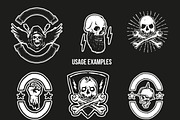 Old School Biker Badges and Elements, an Object Graphic by danielcomerci (Thumbnail 4 of 4)