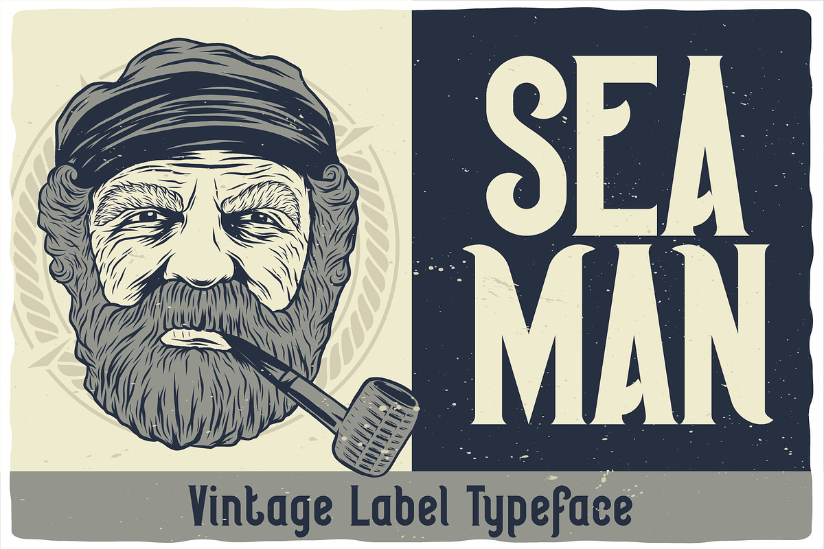 Seaman Label Font, a Symbol Font by VozzyStock (Photo 1 of 11)