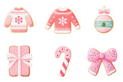 Christmas sugar cookie clipart, an Illustration by CreationArt (Thumbnail 3 of 7)