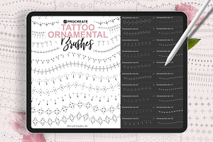 Procreate - Ornamental Tattoo Brush, a Brush Add-On by DiBrush Studio