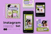 Playful Cute Modern Spring Instagram, a Social Media Template by graphicook (Thumbnail 1 of 6)