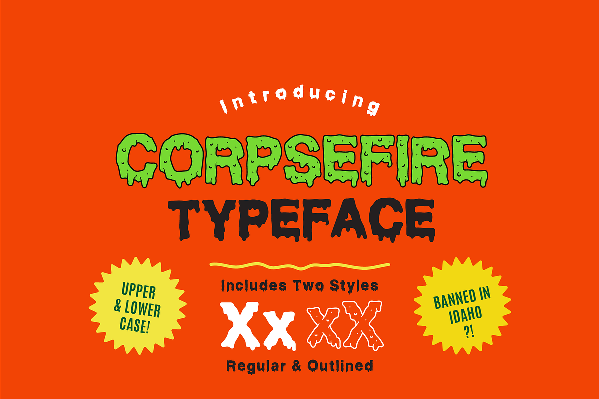 CorpseFire: Sans Serif Font Family, a Serif Font by Corealis (Photo 1 of 5)