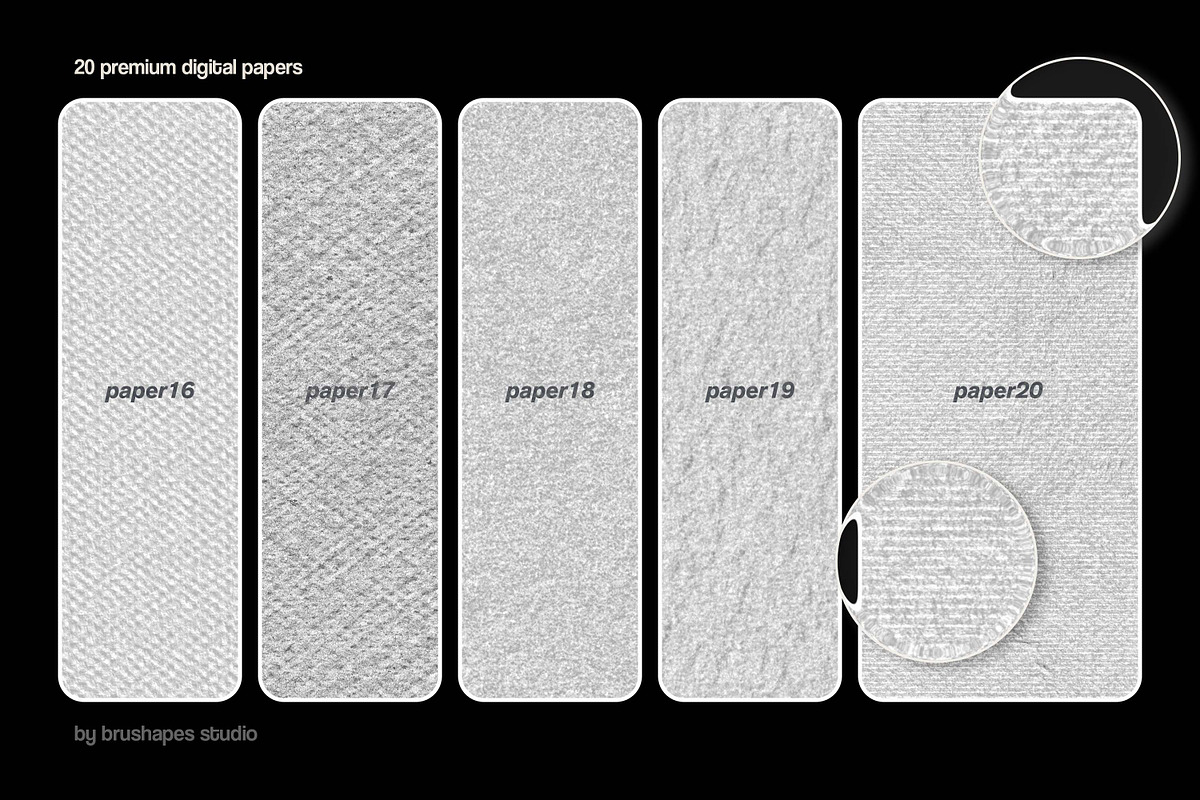 20 Premium Hand-Made Paper Textures, a Texture Graphic by brushapes.com (Photo 8 of 10)