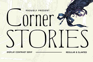 Corner Stories Contrast Serif, a Script Font by Letterhend Studio