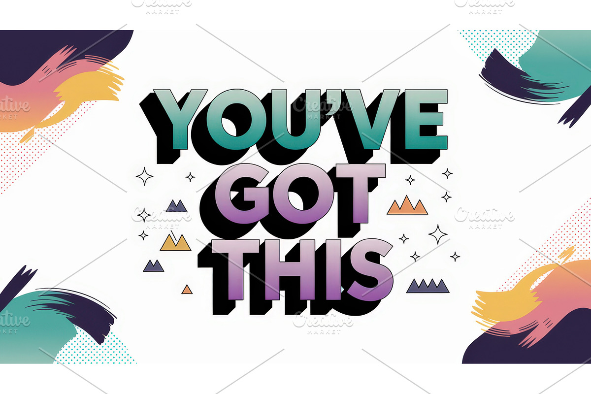Motivational typography design with, an Illustration by tilialucida