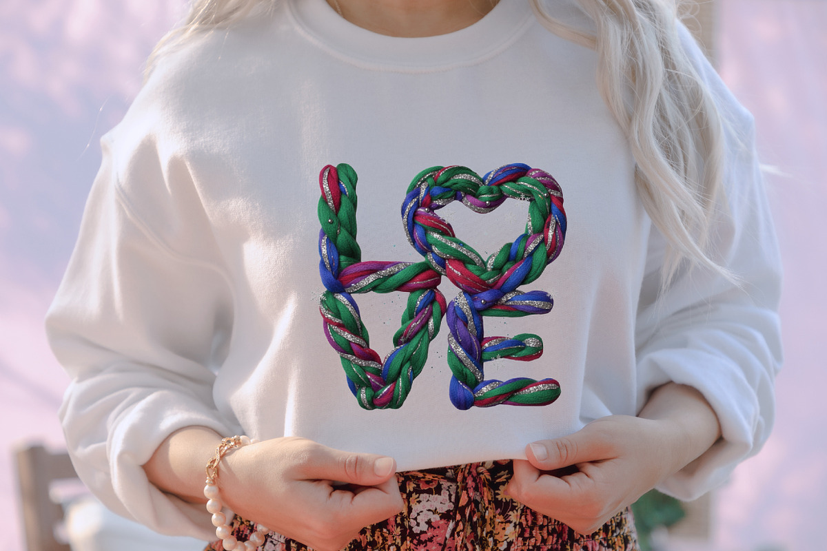 Glitter Crochet Yarn Valentine Png, an Illustration by designcity5 (Photo 5 of 8)