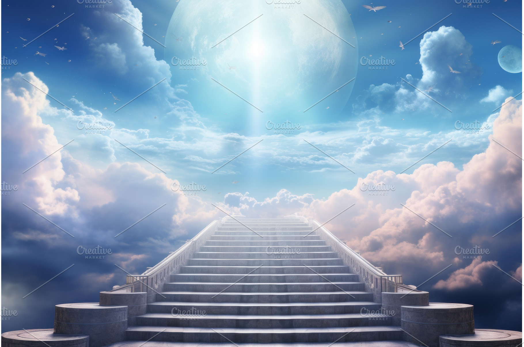 Sublime Stairway to heaven. Generate, a Nature Photo by Ylivdesign