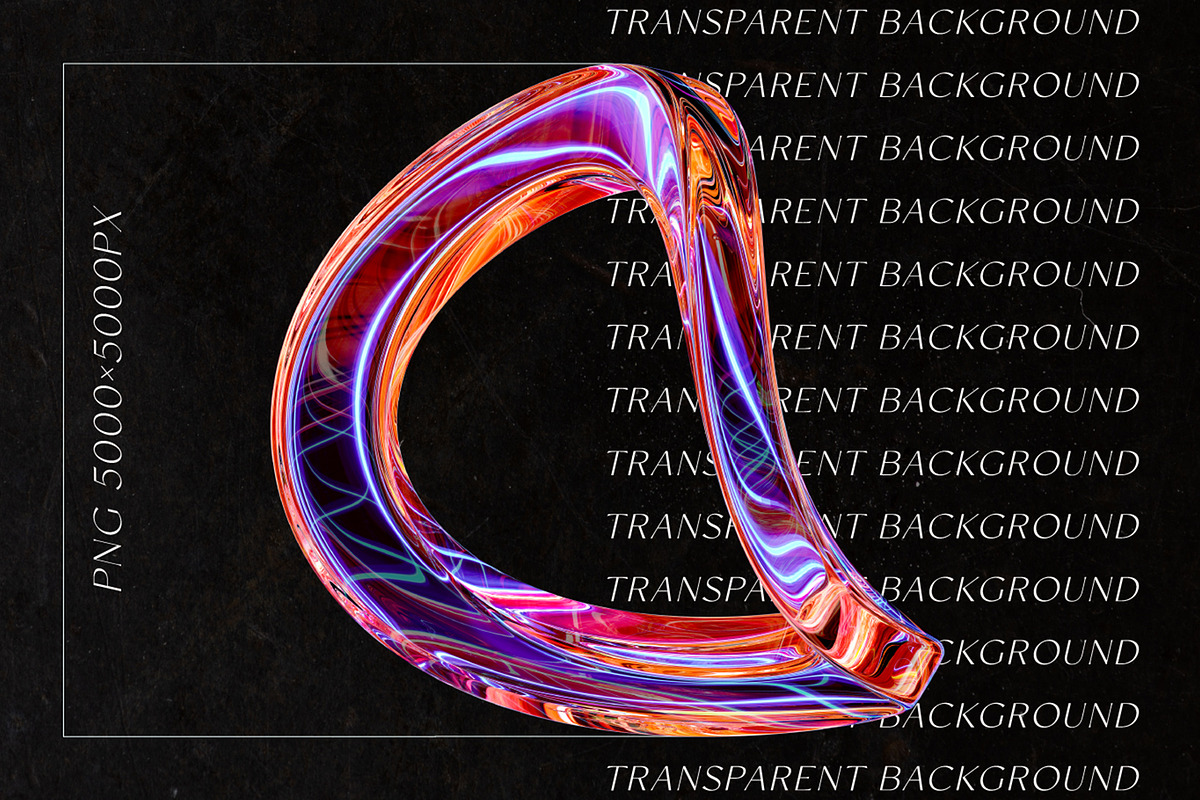 Sci-Fi Glass Abstract 3D PNG Shapes, an Object Graphic by stasylionet (Photo 6 of 10)