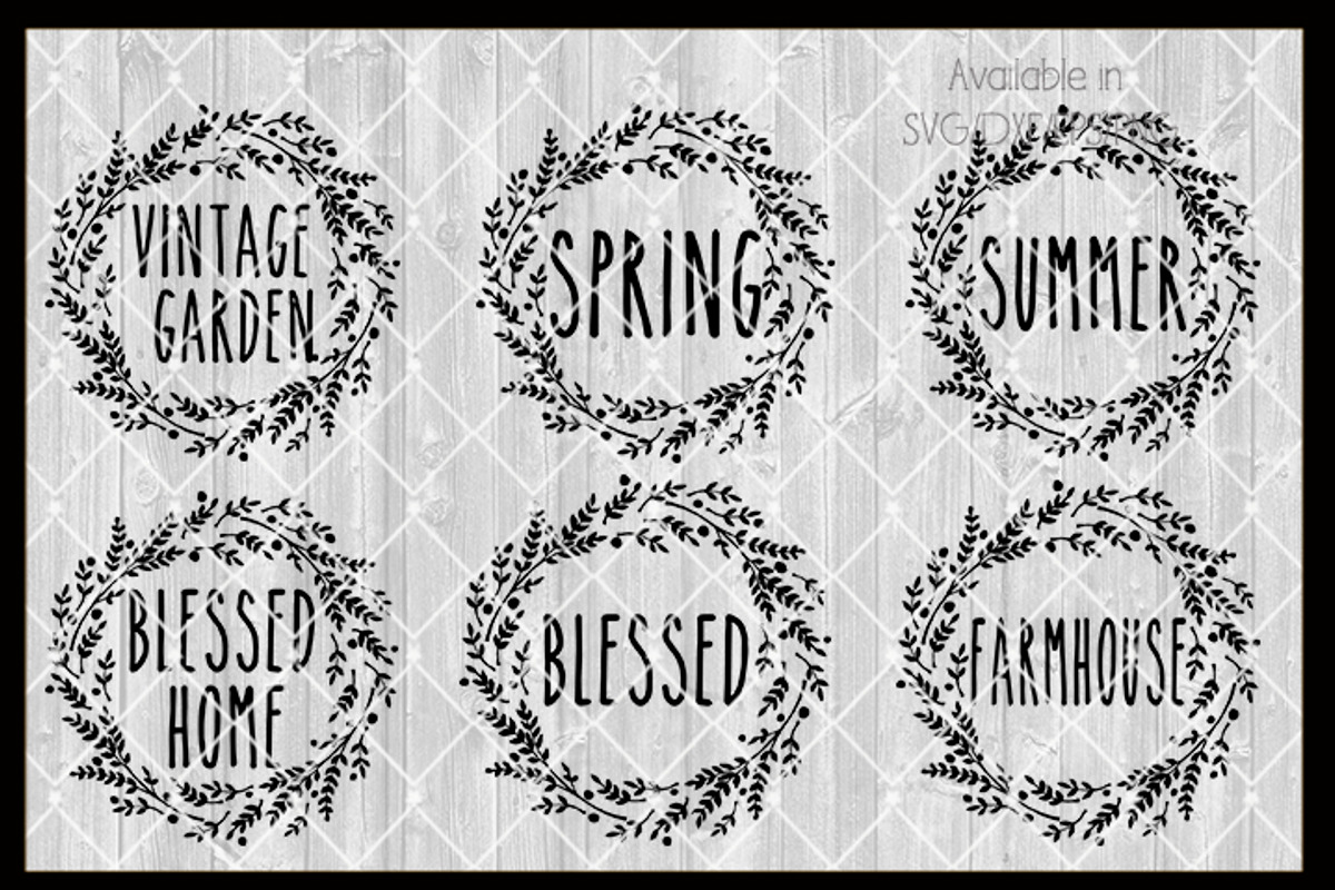 Farmhouse Wreaths a Set of 6 Quotes, an Object Graphic by SparkalDesigns (Photo 2 of 7)