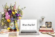 Purple & Vintage Macbook Mockup #21, a Mac Mockup by MMStyledStock (Thumbnail 1 of 2)