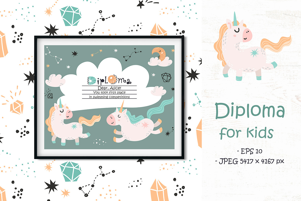 Unicorn clipart & pattern, a Graphic by Nafanya (Photo 11 of 13)