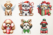 Christmas Cute Dog Sublimation Clipa, an Illustration by RobertsArt (Thumbnail 7 of 7)