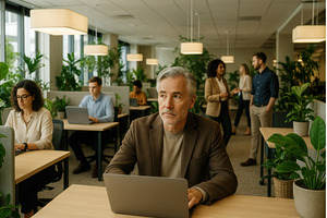 Mature Caucasian man working on a, a Business Photo by Sergey Kotenev
