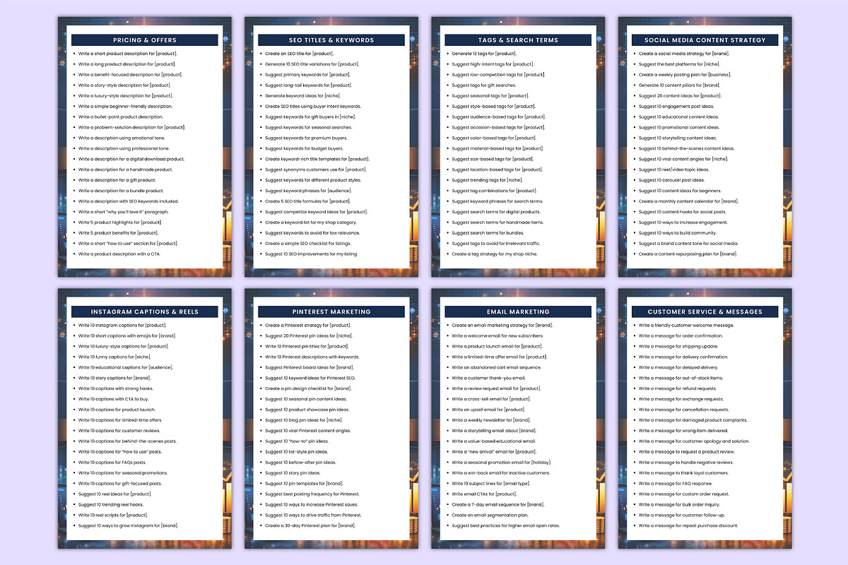 1000 AI Prompts Business & Marketing, a Stationery Template by Mustafiz (Photo 4 of 8)