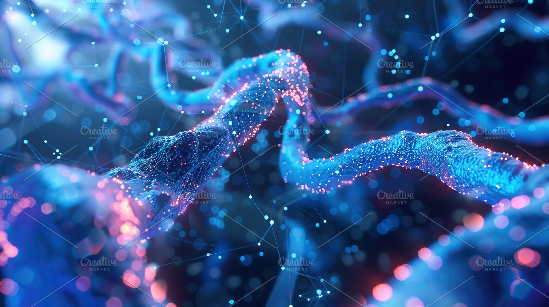 Futuristic DNA Molecules, a Health & Medical Photo by Ales Munt