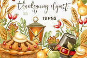 Watercolor Thanksgiving clipart., an Illustration by Mary (Thumbnail 1 of 2)