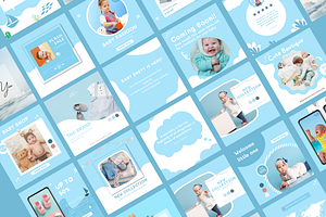 Baby Instagram Feed Canva Templates