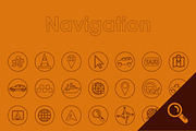 49 NAVIGATION simple icons, an Outline Icon by Palau (Thumbnail 1 of 4)