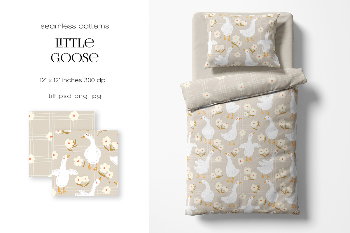 Little Goose – Pattern Collection, a Pattern Graphic by PROTEA Watercolor Studio (Photo 2 of 6)