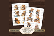 Teddy Bears Fussy Cuts PDF, a Decorative Illustration by Coral Beauty (Thumbnail 3 of 7)