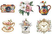 Watercolor Grandmillennial ClipArt, an Illustration by Designking (Thumbnail 5 of 5)