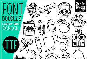 Back To School Doodle Font