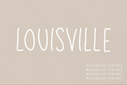 Louisville | A Multi-Weight Font, a Sans Serif Font by Jen Wagner Co (Thumbnail 5 of 5)