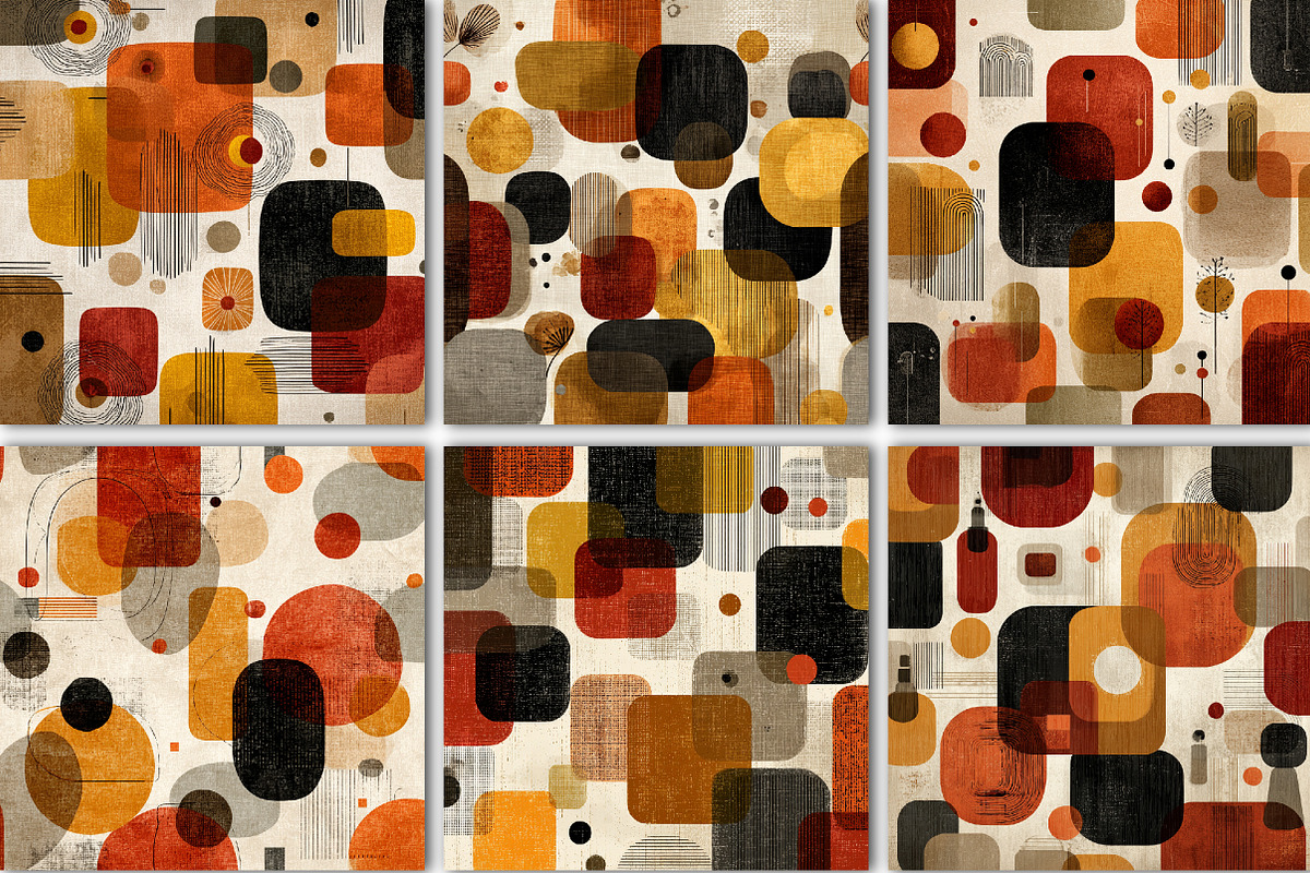Autumn Abstract Seamless Pattern, a Pattern Graphic by Black Bird Studio (Photo 5 of 6)