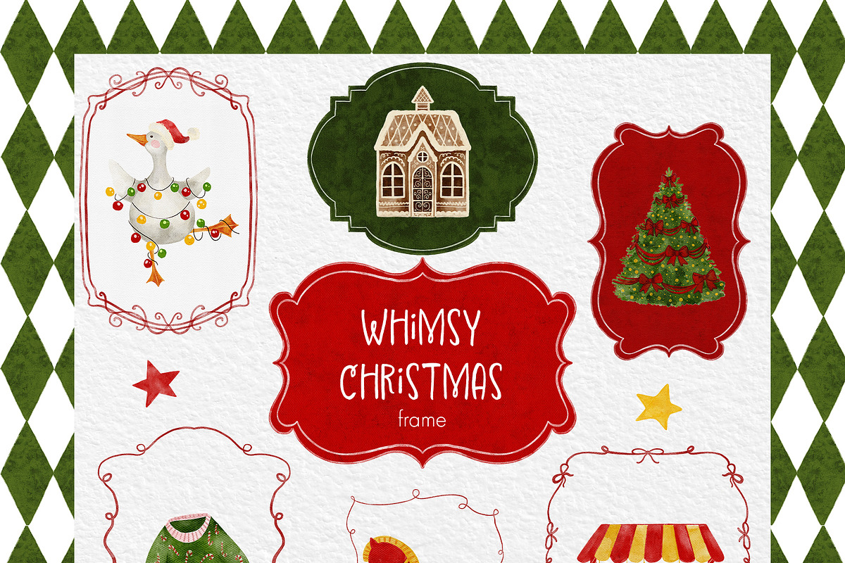 Whimsy Christmas. Watercolor art., an Object Graphic by ma_i_vi (Photo 4 of 10)