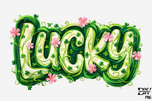 St Patrick's Day Png Brushstroke Luc, an Illustration by Designworld